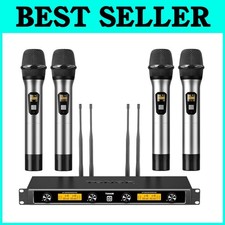 Professional Wireless Microphones System - 4x10 Channels