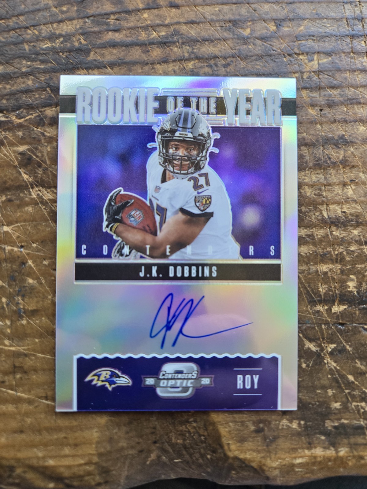 2020 Contenders Optic - ROY Contenders Autographs J.K. Dobbins #ROY7 /99