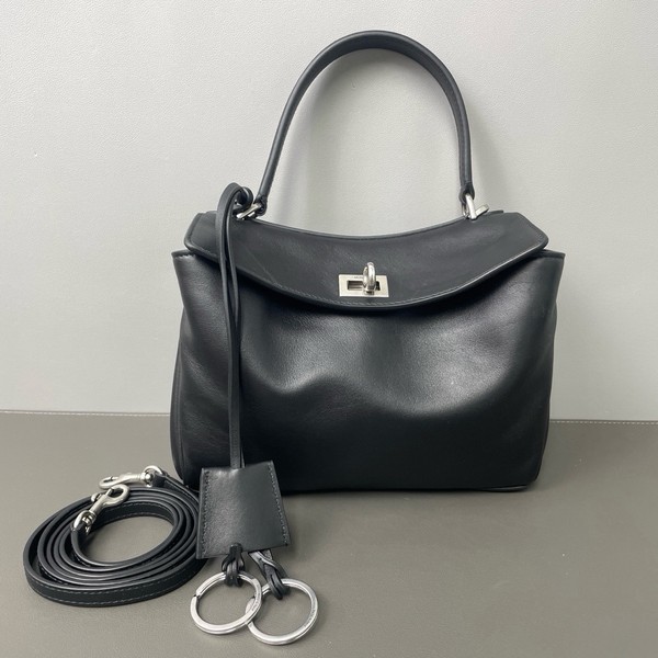 Authentic Pre-owned Balenciaga Black Calfskin Rodeo Mini Top Handle Bag
