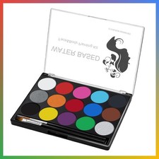 15 Color Face Paint Kit Water-Based Makeup Non-Toxic Washable for Kids Adults Pa
