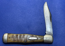 Vintage 1920-40 Case Tested XX Large Coke Bottle Knife Bone Handles
