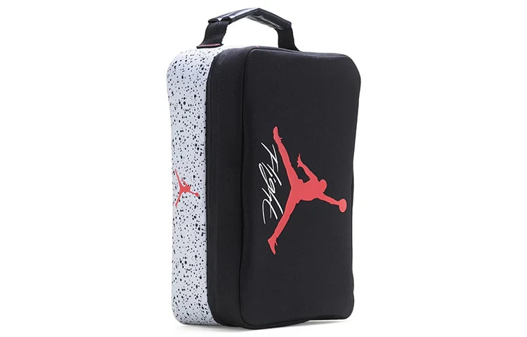NIKE AIR JORDAN FLIGHT Jumpman Shoe Bag / Travel Case Black Red Cement Box NEW!