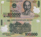 Vietnam 100000 Dong P-122 2021-2023 x 1 Pcs UNC Vietnamese Currency VND BANKNOTE