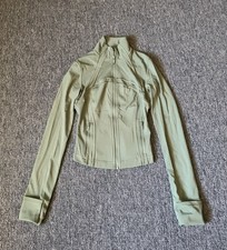 Lululemon Define Full Zip Green Cropped Jacket Nulu Size 2 Cuffins
