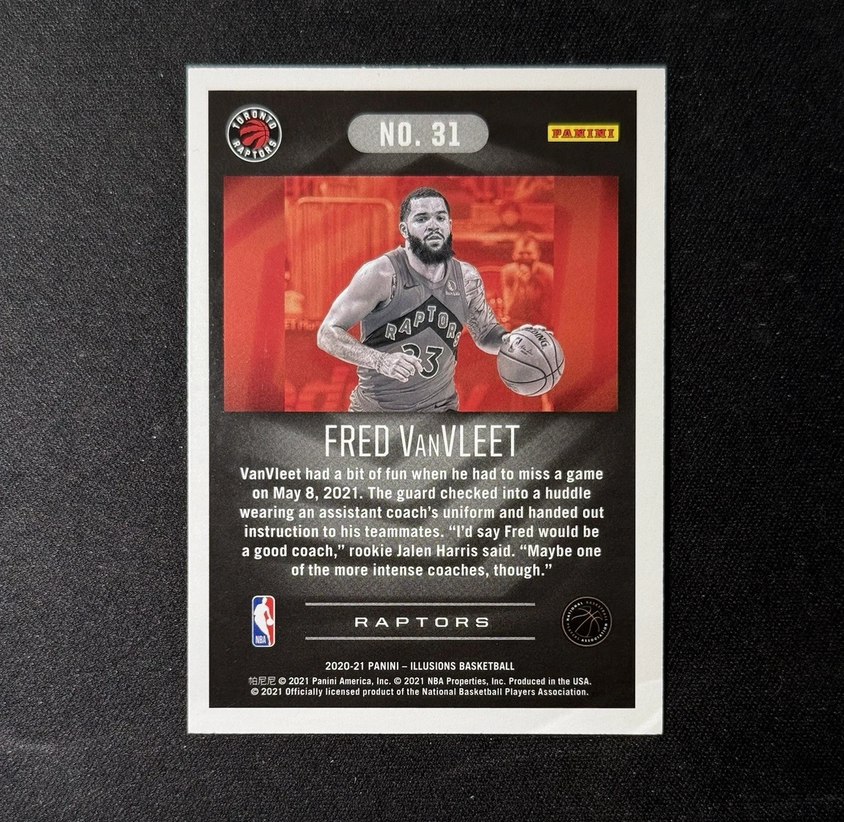 Panini Illusions 2020-21 NBA Basketball Fred VanVleet Toronto Raptors #31