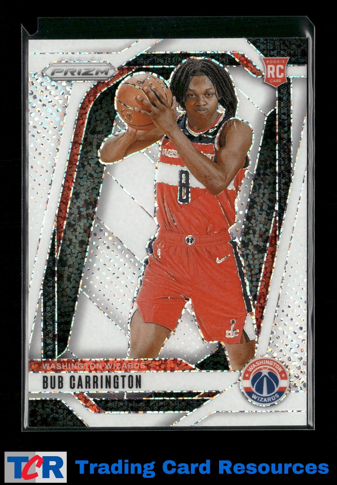 2024-25 Panini Prizm #244 Bub Carrington Prizms White Sparkle