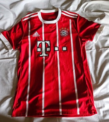 Adidas FC Bayern Munich 2017/18 Home Soccer Jersey T-Mobile Size M Women Red