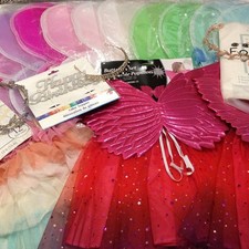 Fairy Butterfly Wings Birthday Kid Party LOT Tiara Tissue Decorations Tutu Tiara