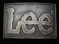 QD11136 VINTAGE 1970s  LEE  WESTERN WEAR CLOTHING COMPANY BRASSTONE BUCKLE