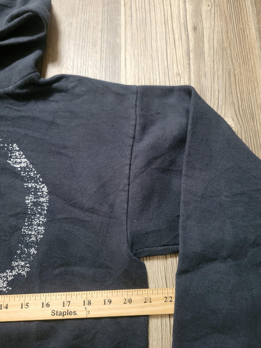 Port and Company Hoodie Mens Medium Black XO Heart Graphic Pullover Sweatshirt View 4