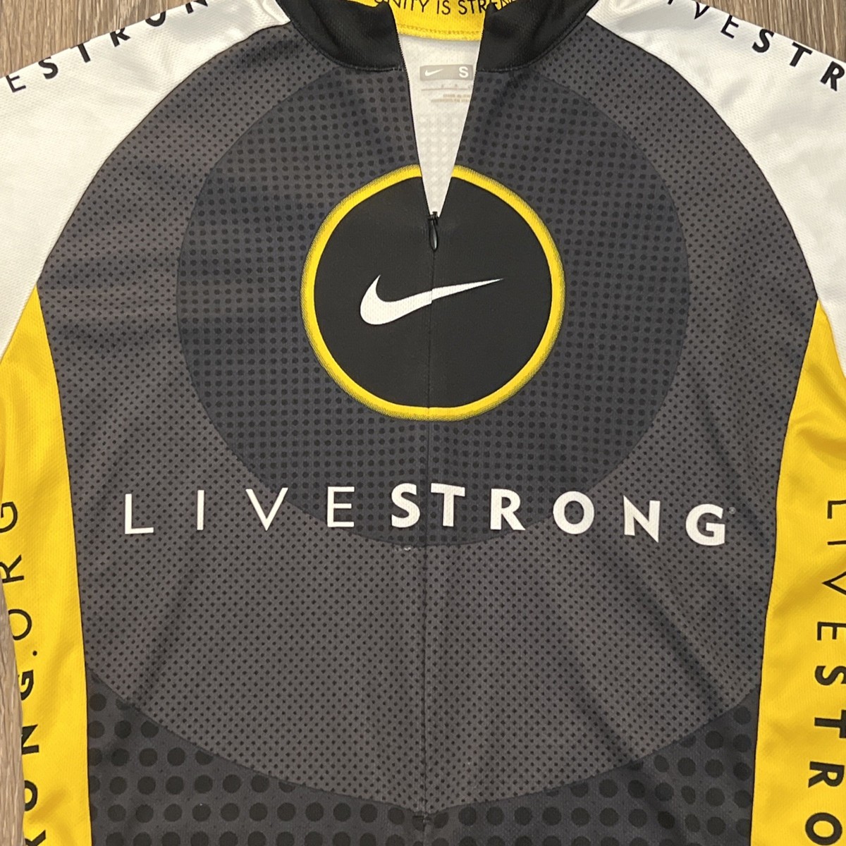 Vintage Nike Cycling Livestrong Jersey Lance Armstrong Black