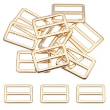 10 Pcs Metal Tri-glide Slide Buckle, 32mm Slider Strap Fastener, Gold