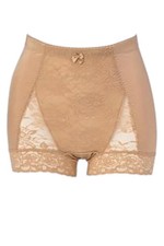 Rhonda Shear Women's Pin-Up Panty w/ Lace Detail Beige