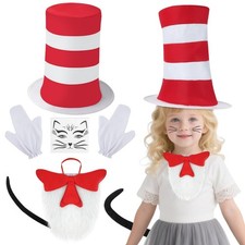 AUYAO Katzen Kostüm für Kinder Katzenkostüm Verrückte Katze The Cat In The Ha...