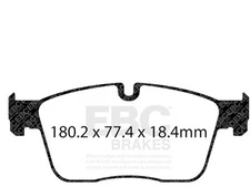 For 2020-2023 Jaguar I-Pace Brake Pad Set Front EBC 72667GQRN 2021 2022