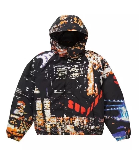 Veste bouffante Supreme SS20J55 City Lights noire en taille moyenne