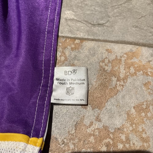 Minnesota Vikings Shirt Youth Medium Reversible NFL Football Flag Tee - Picture 2 of 8