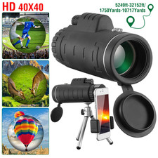 40X40 HD Monocular Telescope for Bird Watching Hunting Concert Portable