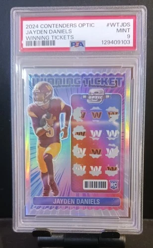 Jayden Daniels -2024 Panini Optic Contenders Winning Ticket (RC) PSA 9!!