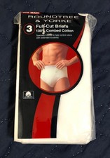 Men's Roundtree  Yorke Big Man Full Cut Briefs size 52 one 3 package Underwear
