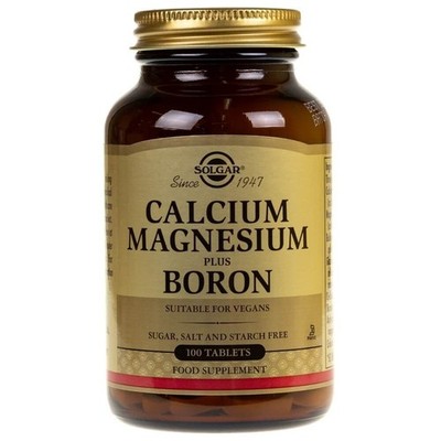 SOLGAR Calcium Magnesium Plus Boron - 100 Tabletten - Calcium Magnesium Bor
