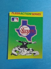 Texas Rangers 1990 Fleer Sticker Action Series Baseball Card J9367