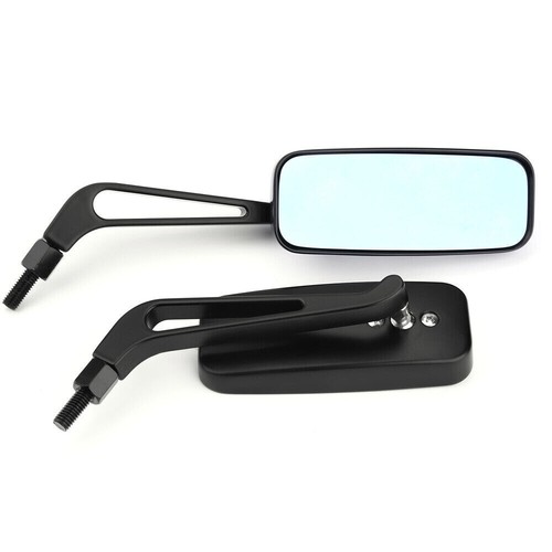 8mm/10mm Black Rectangle Motorcycle Rear View Side Mirrors Universal for Honda - Picture 5 of 9