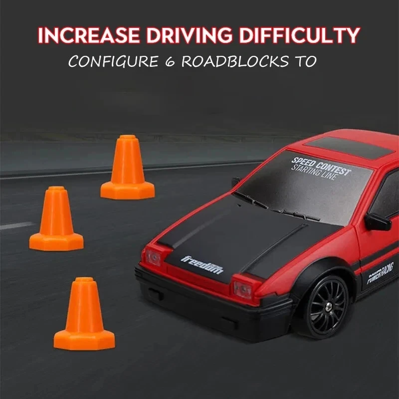 1:24 2.4G High Speed 15 KM/H Drift Rc Auto 4WD Fernbedienung GTR Fahrzeug Auto - Bild 3 von 4