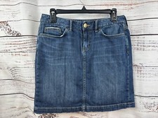 Eddie Bauer Denim Pencil Midi Skirt Size 4