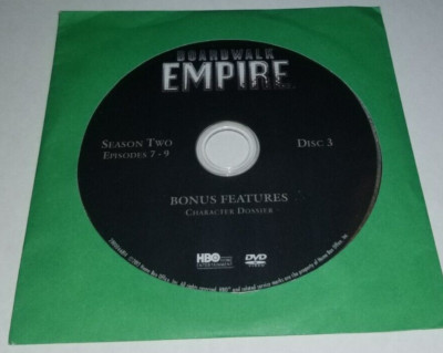 TESTED Boardwalk Empire S2 D3 DVD, DISC ONLY Free Shipping