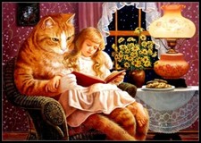 Counted Cross Stitch Kits Needlework Crafts DIY Chart - Home is where the Cat