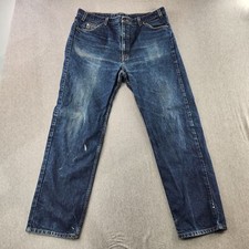 Levi Jeans Men's Size 42X32 Blue Wash Regular Fit Straight Leg Vintage Cotton