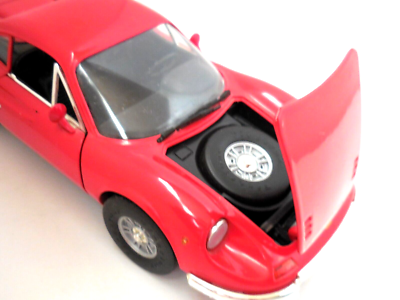 Vintage Bburago 1/24 1961 Porsche 356 B Red Coupe Diecast Metal