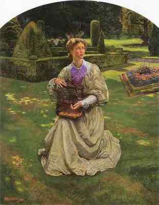 Blechschild John Byam Liston Shaw The Caged Bird A4 12x8 Aluminium