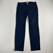 Lilly Pulitzer Kelly Textured Ankle Length Skinny Pant Midnight Navy Size 2