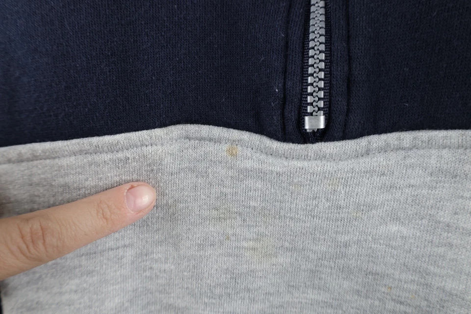 Vtg 90s Members Only Mens 2XLT Faded Color Block Half Zip Pullover Sweatshirt - Image 4 of 4