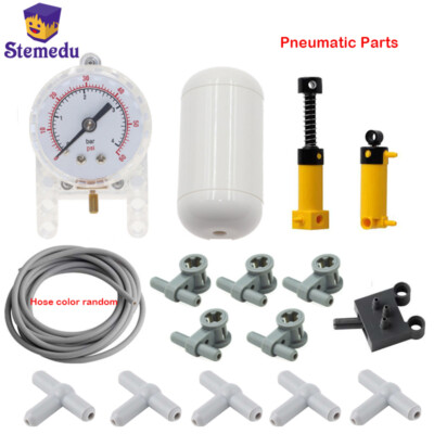 MOC Technical Parts 16pcs/set Pneumatic block kit Barometer Hose Compatible lago