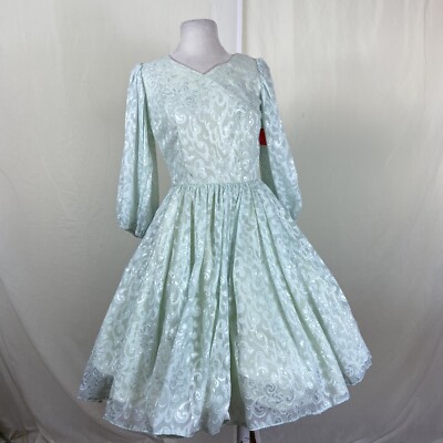 Square Dance Swing DRESS Mint Green Satin Burn Out Swirl Lined | eBay Square Dance Swing DRESS Mint Green Satin Burn Out Swirl Lined | eBay