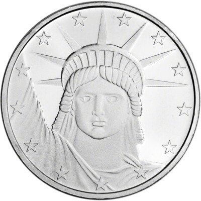 1 oz. SilverTowne Silver Round - Lady Liberty Design - 999 Fine | eBay
