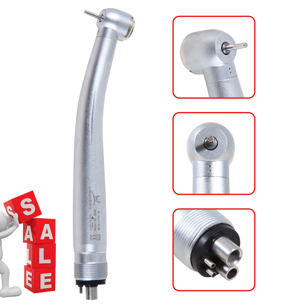 Nsk Dental Handpieces NSK Style Dental High Speed Turbine Handpiece - Fiber Optic LED, 4-Hole (Midwest) Compatible Low Speed Handpiece Nsk - Foto 5