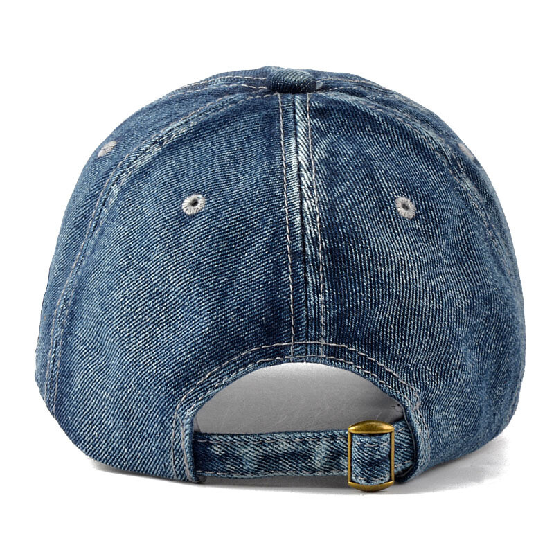 Black/Solid Blue Jean Plain Denim Dad Baseball Ball Hat Cap