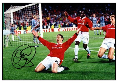 11417. Ole Gunnar Solskjaer Signed Pictures A4 Prints Man United Cardiff etc.