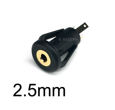RADIOジャック NEW 2.5mm Sub-Mini Plug Stereo Audio Chassis Panel Mount Snap-In