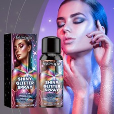 Multicolor Shimmer Glitter Spray for Hair Body-Party Festival Highlight Sparkle