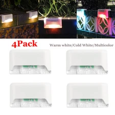 4x Solar LED Bright Deck Lights Outdoor Garden Patio Railing Decks Path Lighting