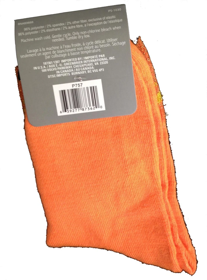 Calcetines Naranja Espeluznante Halloween Calabaza BOO CREW-Jack-O-Lantern Novedad Equipo Alegría Foto 4 de 4