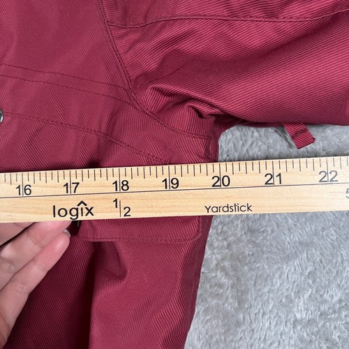 Burton Snowboard Jacket Womens Large Red DryRide Hooded Winter Coat Pockets - Picture 9 of 10