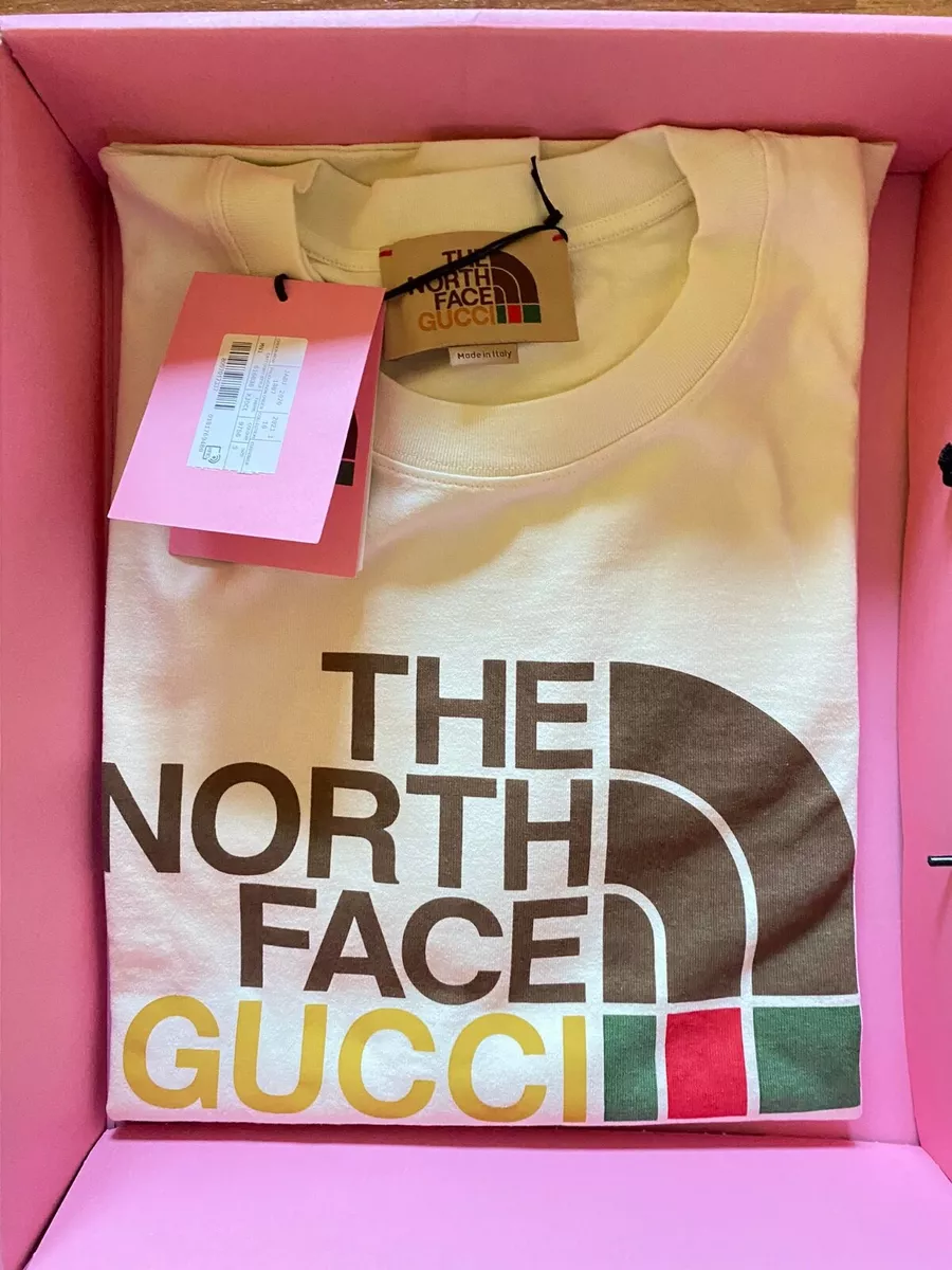 T-shirt The North Face x Gucci Beige size L International in Cotton -  38934030