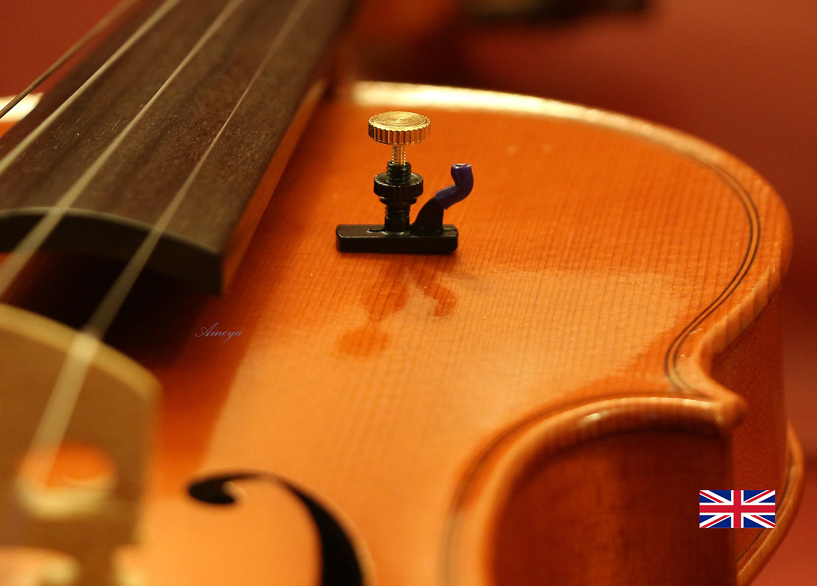 Violin String Fine Tune Adjuster Hill Model Black / Gold Screws Tuner