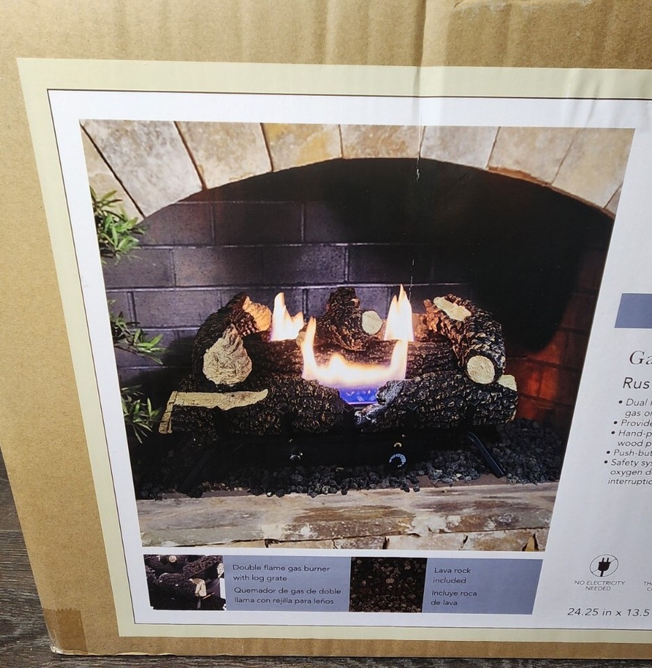 allen + roth 24.25in 30000BTU DualBurner Ventfree Gas Fireplace